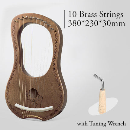 Classic Mahogany Lyre Harp with 16 Strings