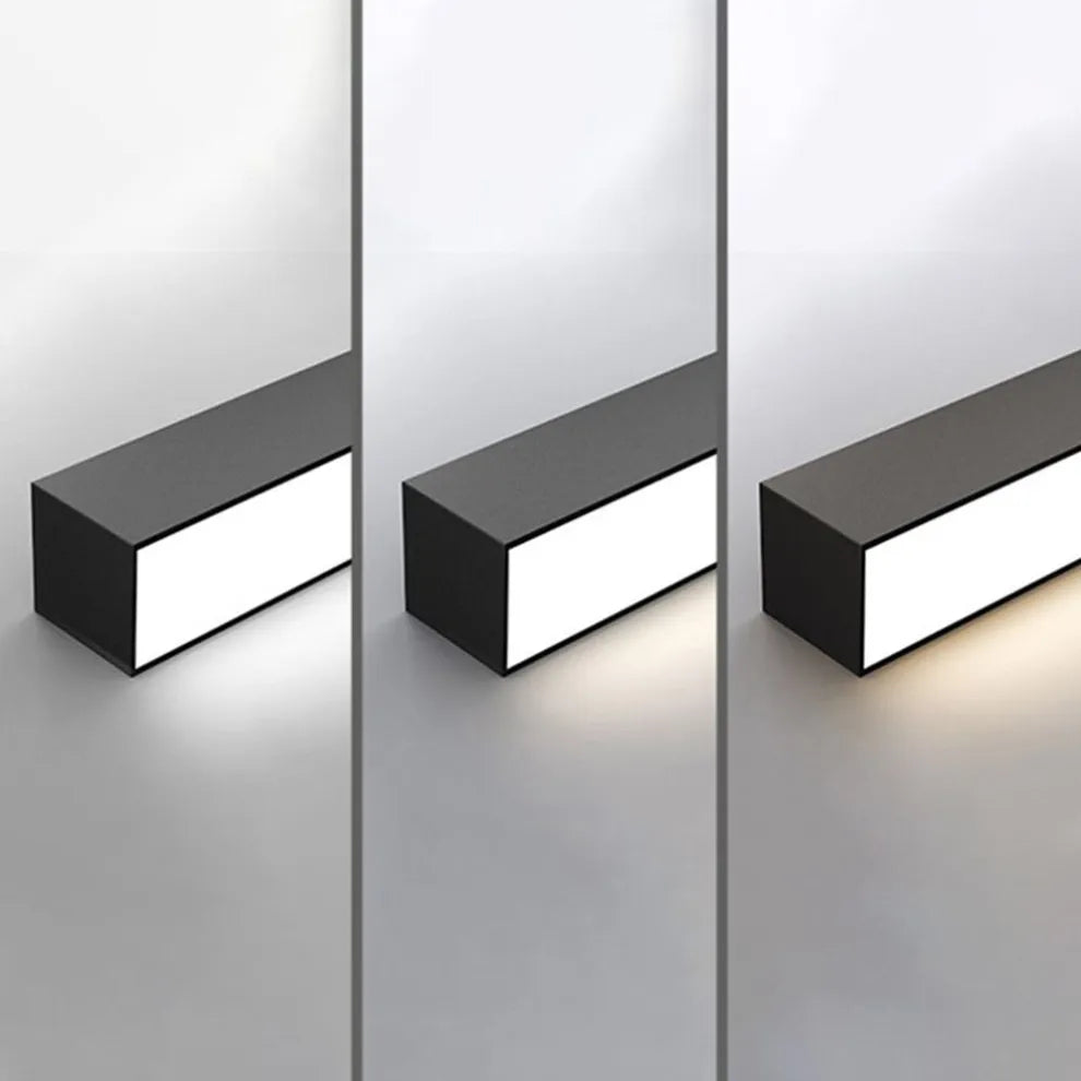 Sleek Black LED Ceiling Light Modern Linear Fixtures