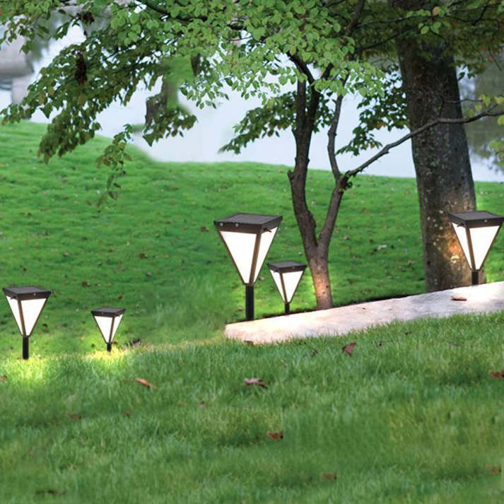 Orr Modern Design - Solar LED Outdoor Lamp, Weather-Resistant Black Metal Fixture-3