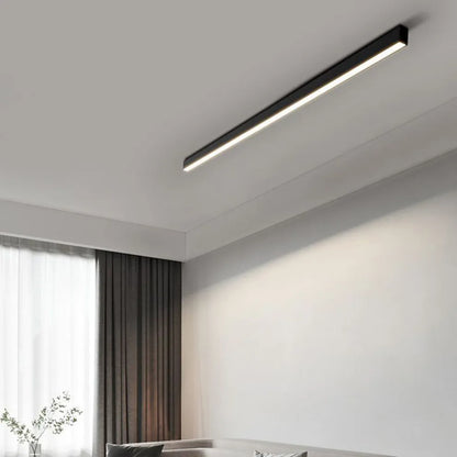 Sleek Black LED Ceiling Light Modern Linear Fixtures