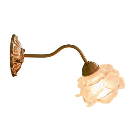 Classic Floral Glass Wall Lamp