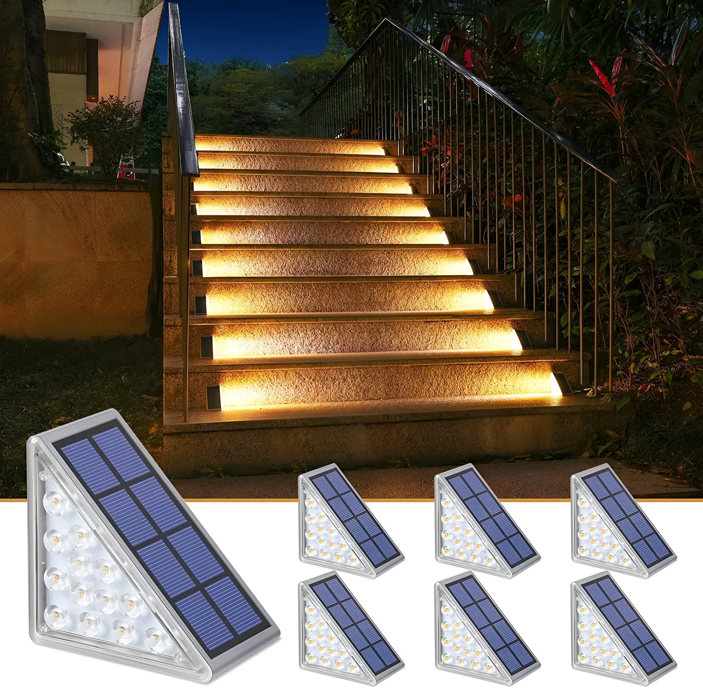 Weatherproof Solar Powered Outdoor Path Lights 2-Pack