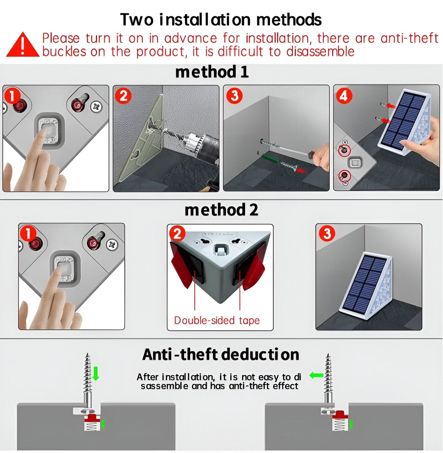 Weatherproof Solar Powered Outdoor Path Lights 2-Pack
