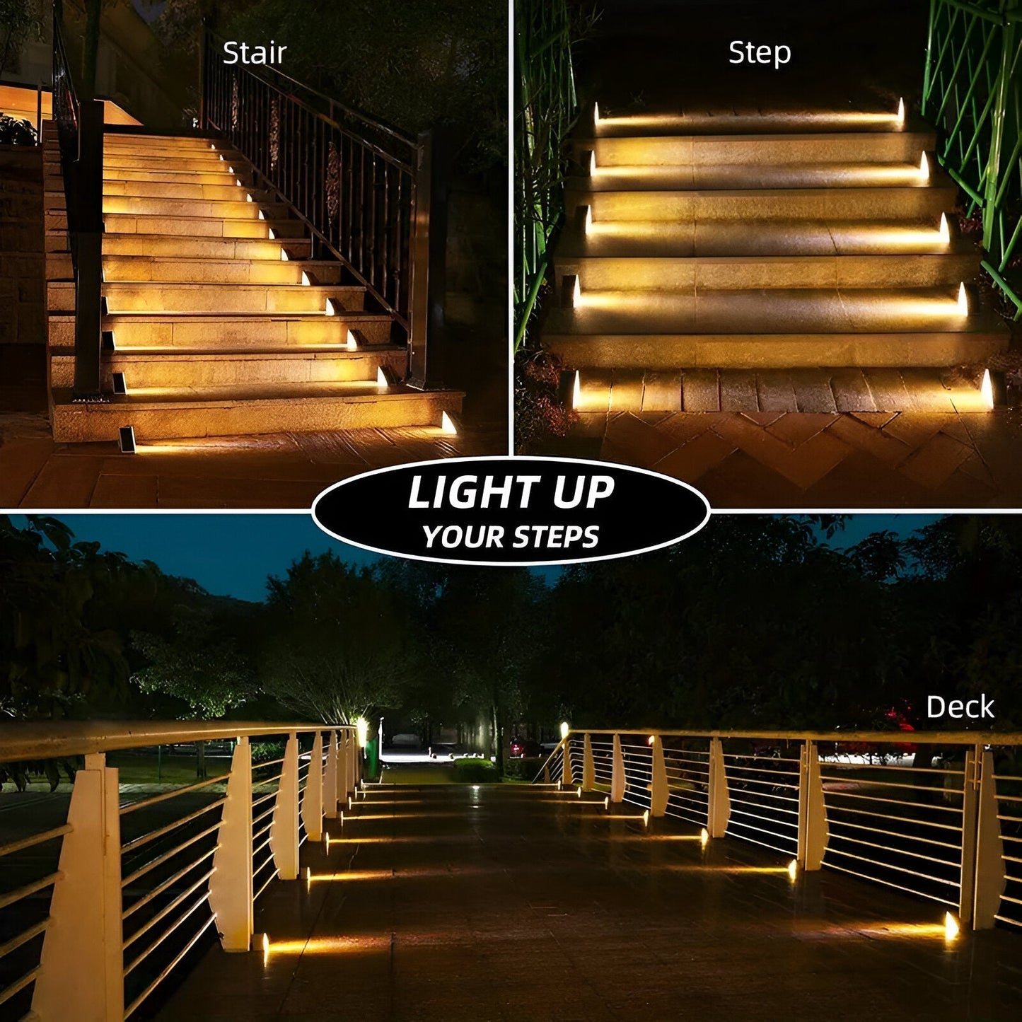 Weatherproof Solar Powered Outdoor Path Lights 2-Pack
