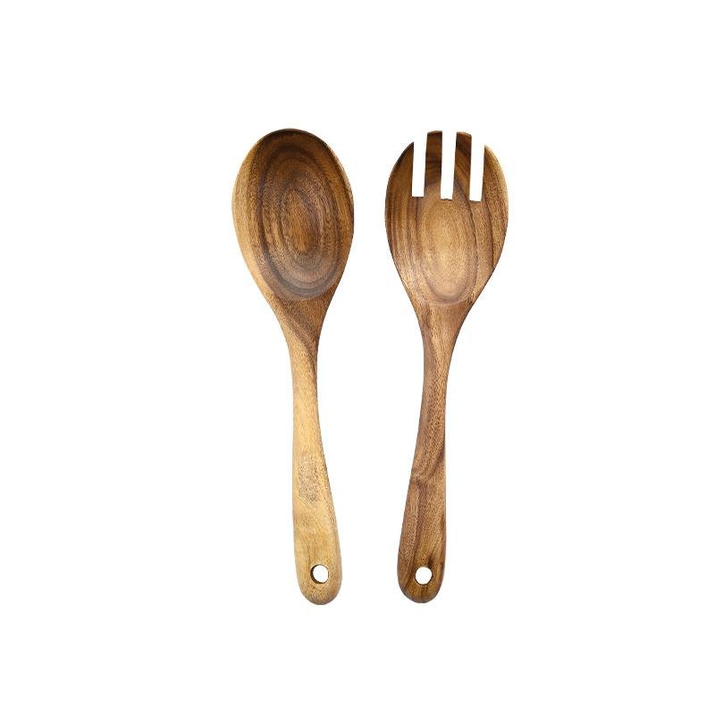 Natural Wood Salad Serving Spoons