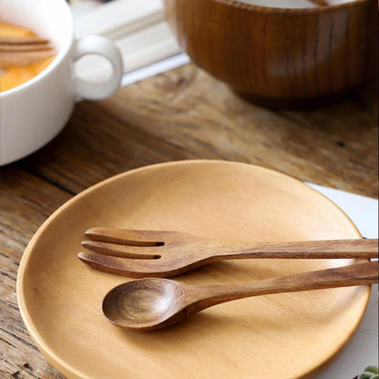 Wooden Kitchen Utensil Spoon and Fork Set