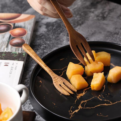 Wooden Kitchen Utensil Spoon and Fork Set