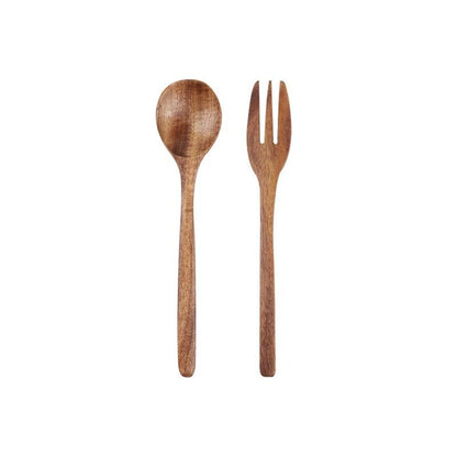 Wooden Kitchen Utensil Spoon and Fork Set