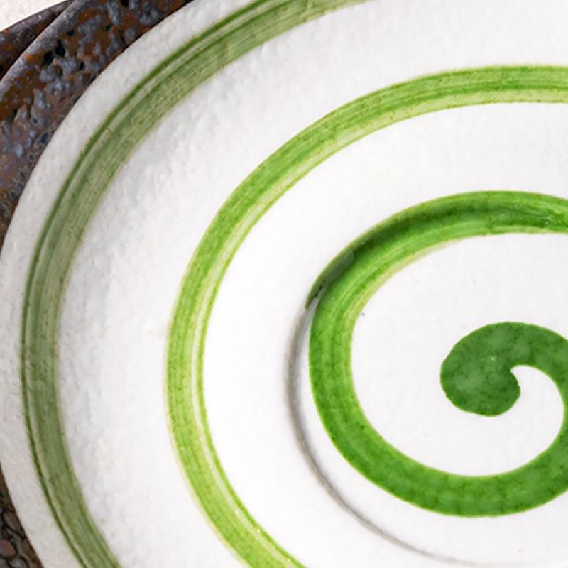 Artisan Ceramic Green Tea Cup and Saucer Set