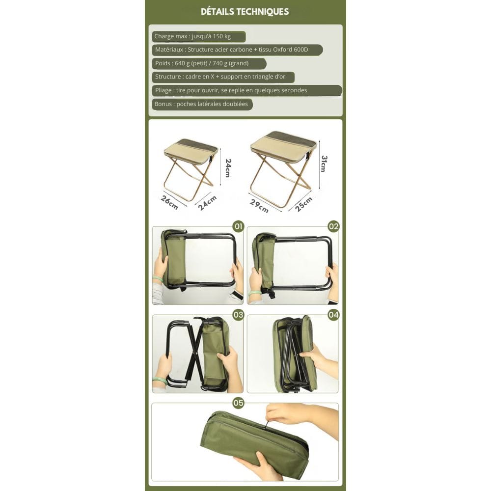 Portable 2-in-1 Backpack Chair Set