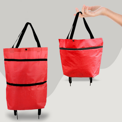 Versatile 2-in-1 Collapsible Cart Bag with Wheels