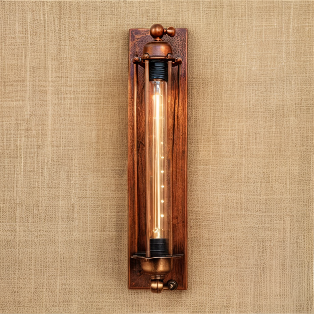 Rustic Metal Wall Lamp – Classic Cage Sconce for Home Decor