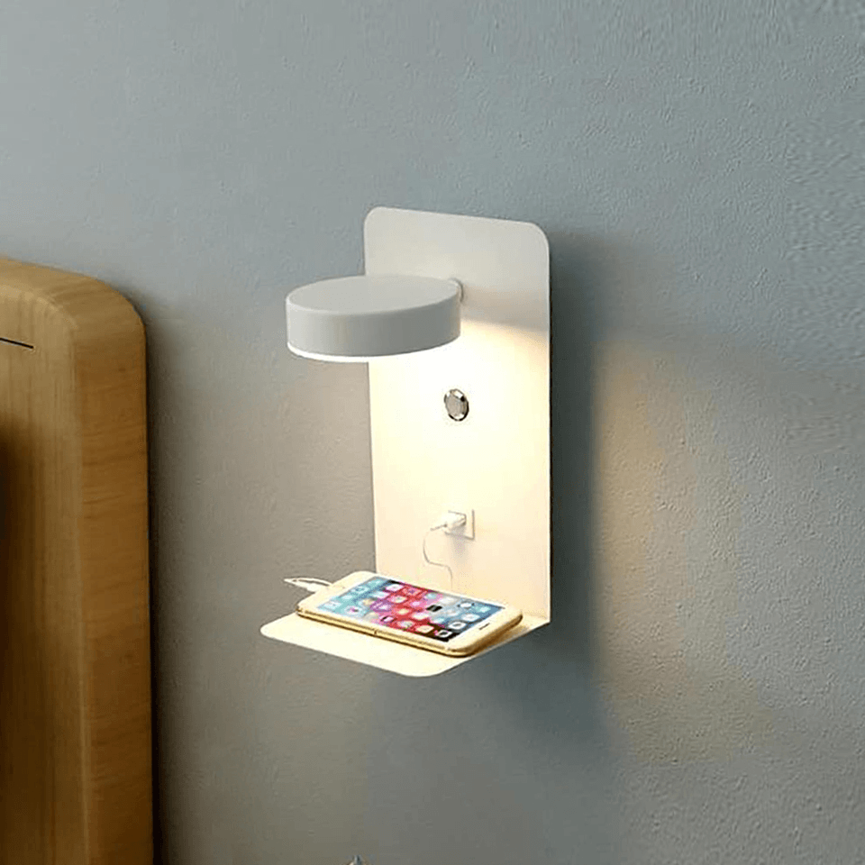 Compact Wireless Bedside Charging Lamp