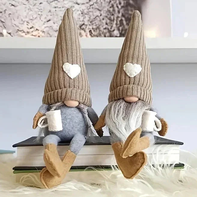 Cute Coffee Gnome Soft Toy Set