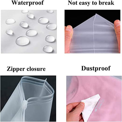 Clear Reusable Clothing Storage Bags - 20 Pack