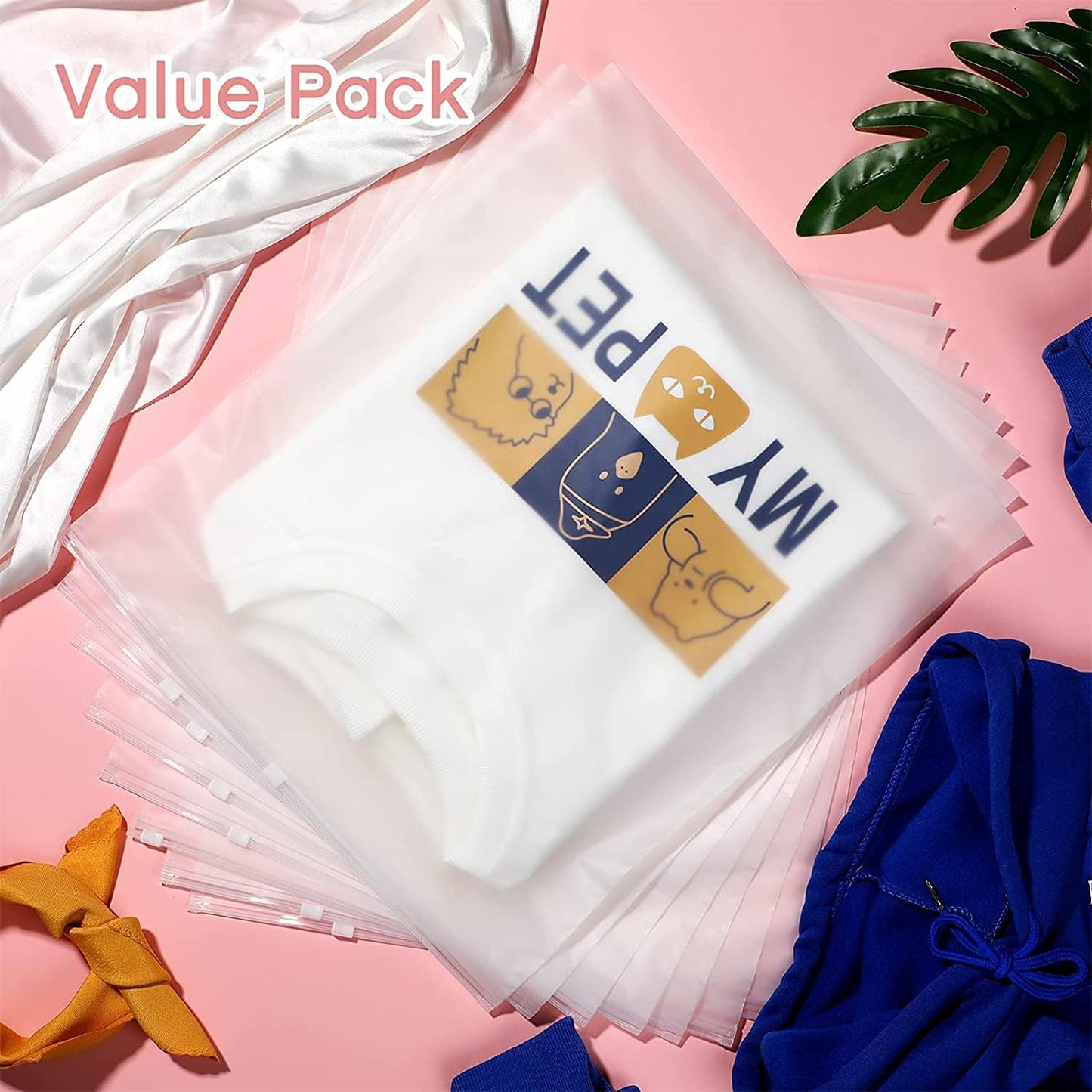 Clear Reusable Clothing Storage Bags - 20 Pack