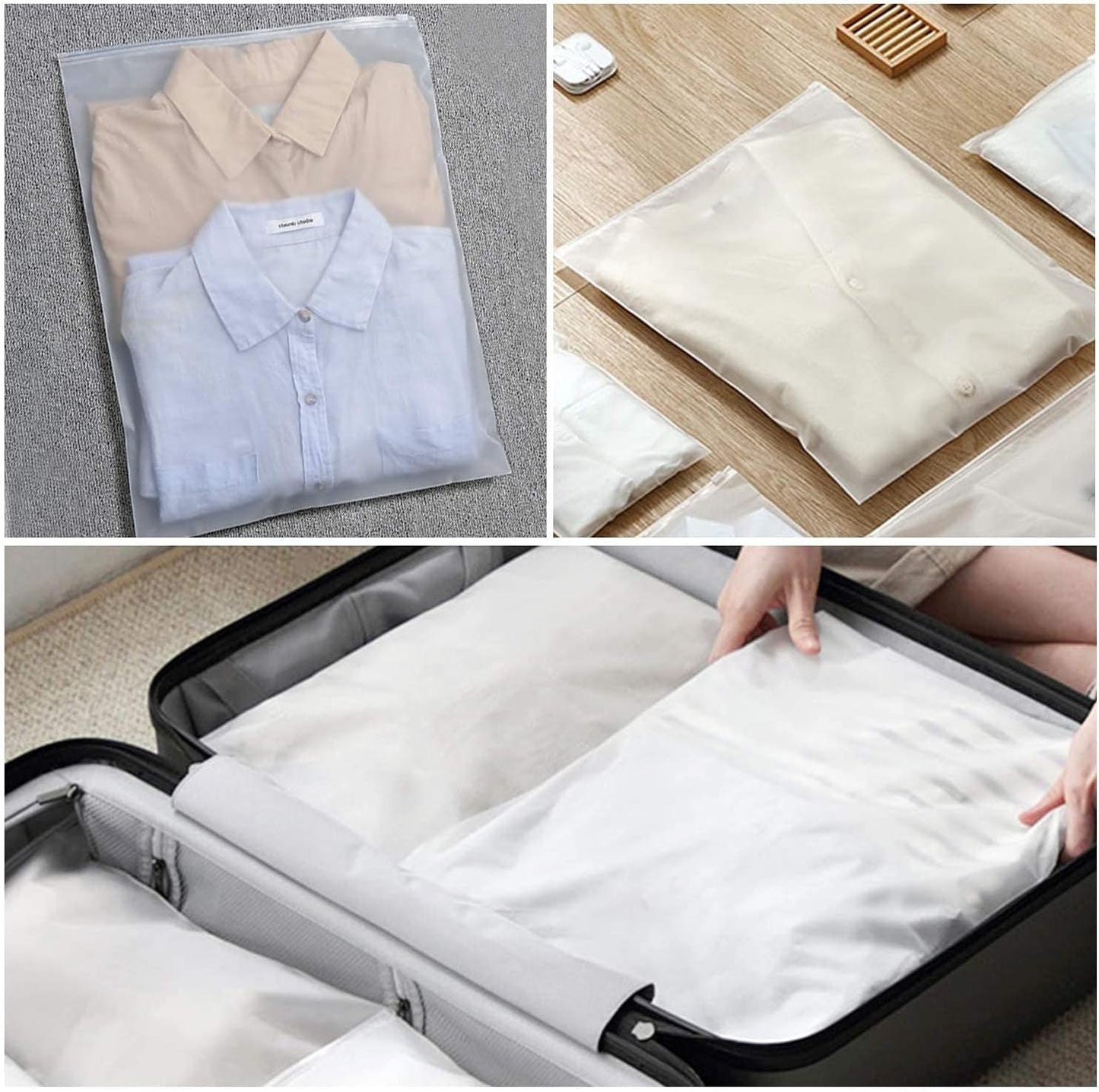 Clear Reusable Clothing Storage Bags - 20 Pack