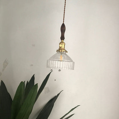 Farmhouse Style Pendant Lighting - Vintage Glass Drop Lamp