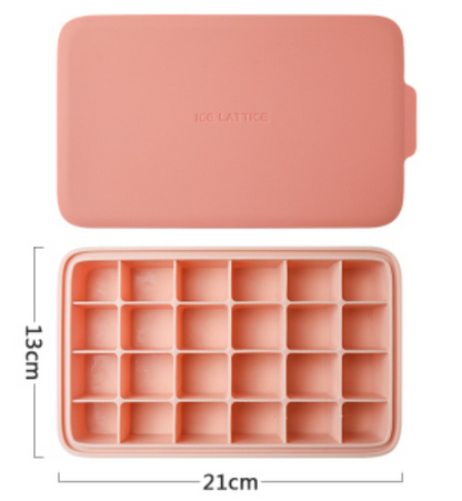 Easy Release Silicone Ice Cube Tray with Lid
