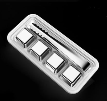 Premium Stainless Steel Reusable Ice Cubes Set