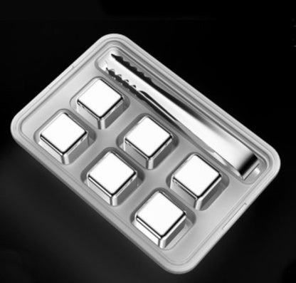 Premium Stainless Steel Reusable Ice Cubes Set