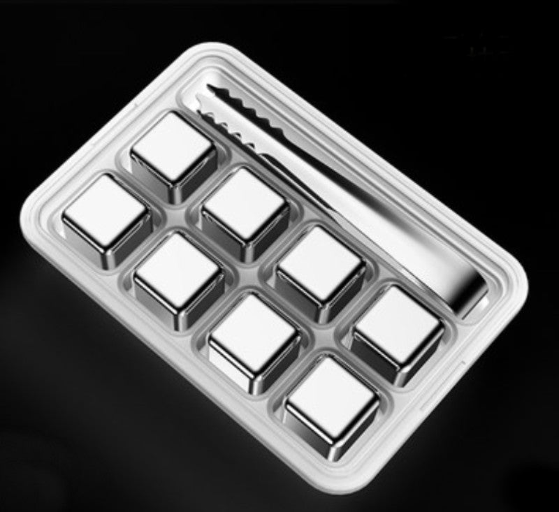 Premium Stainless Steel Reusable Ice Cubes Set