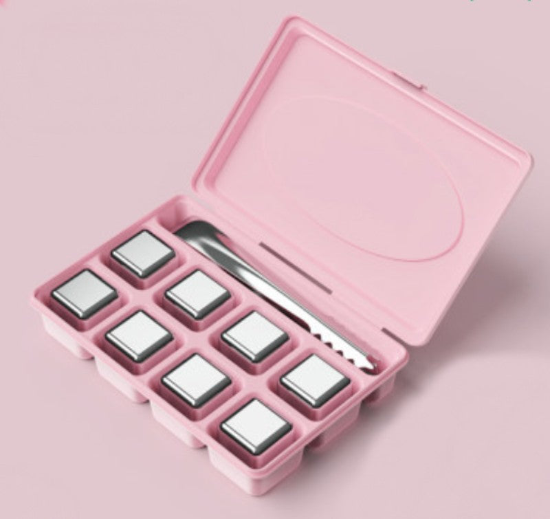 Premium Stainless Steel Reusable Ice Cubes Set