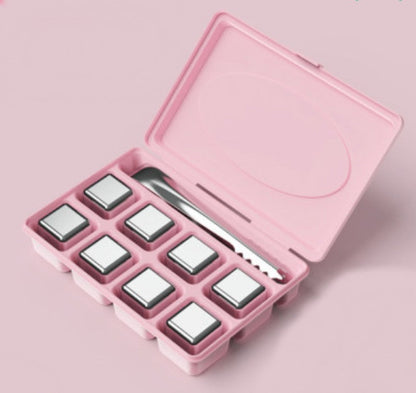 Premium Stainless Steel Reusable Ice Cubes Set