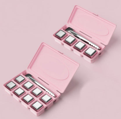 Premium Stainless Steel Reusable Ice Cubes Set