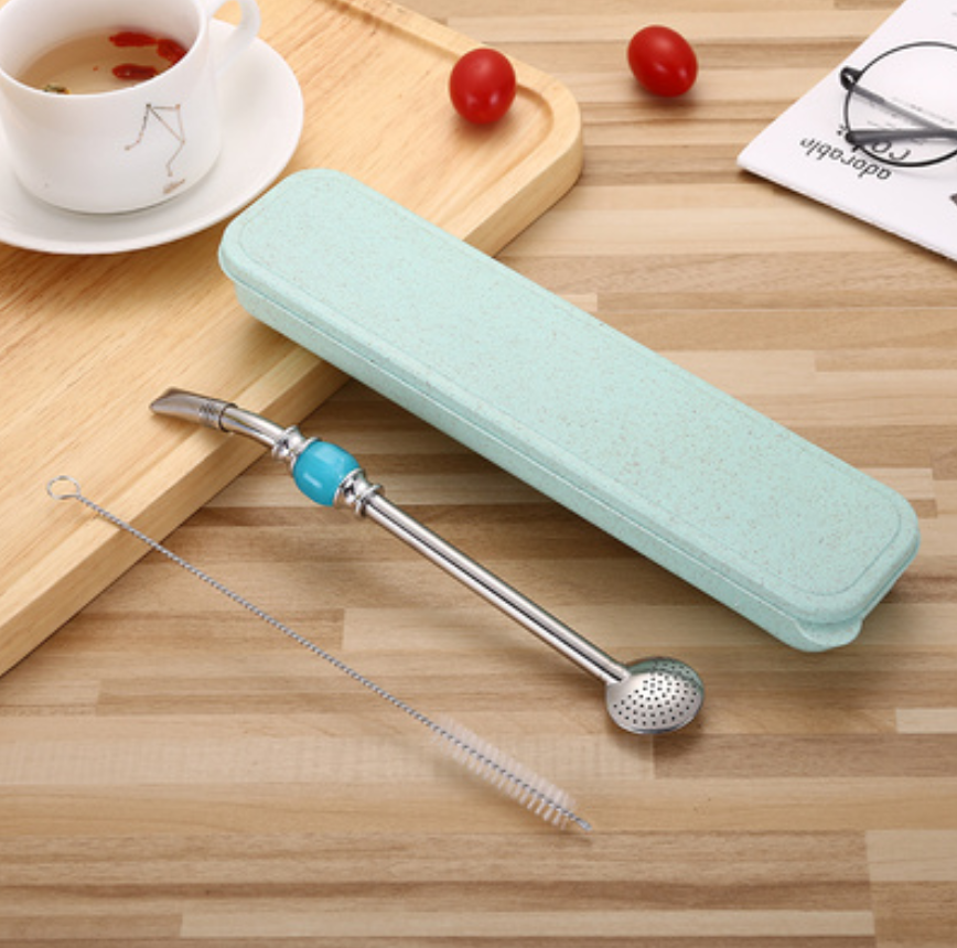 Premium Metal Straw Set with Filter & Cleaning Kit - Fesara