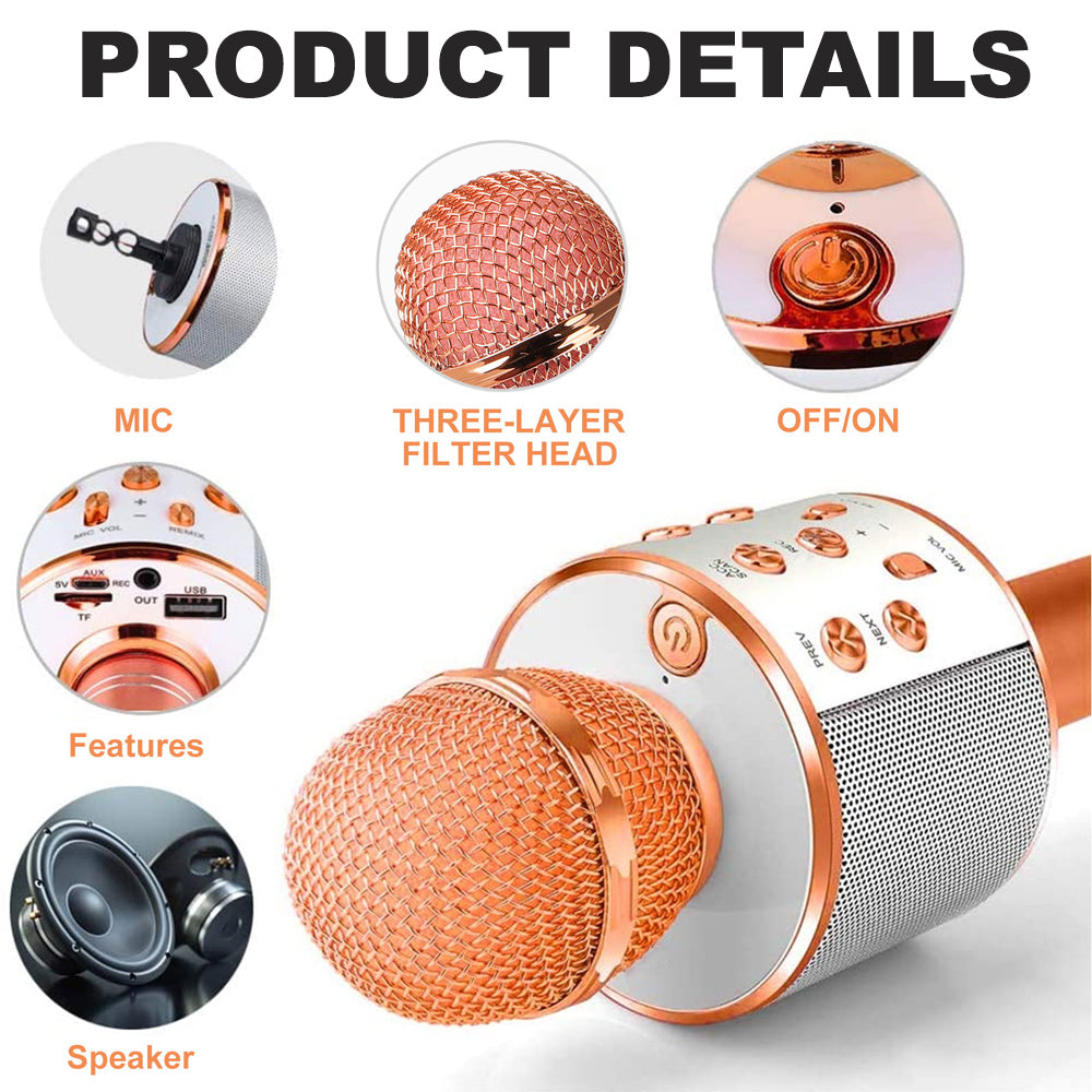 Portable Wireless Karaoke Bluetooth Microphone