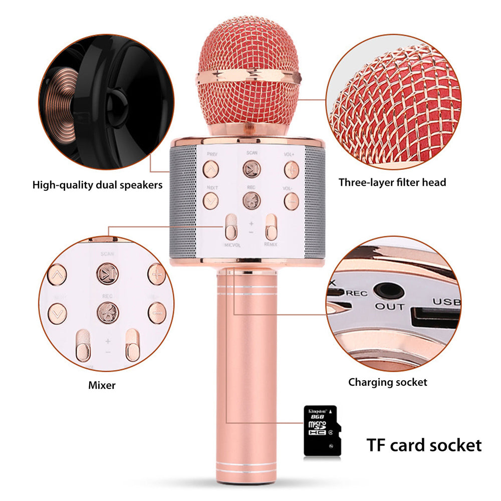 Portable Wireless Karaoke Bluetooth Microphone