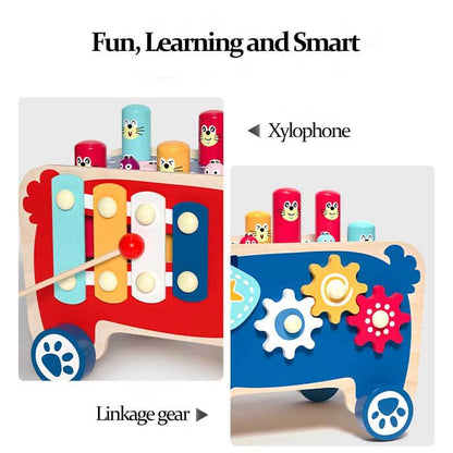 Fun Kids Wooden Music Hammer Toy