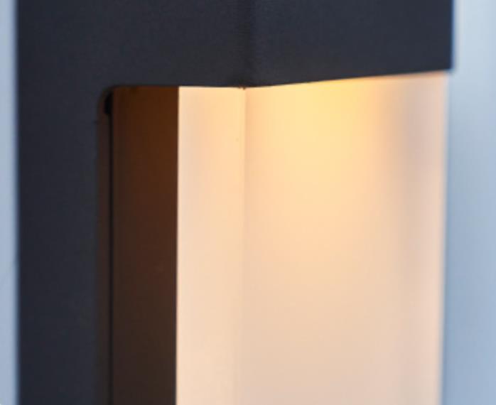 Contemporary White Glass Outdoor Solar Lamp
