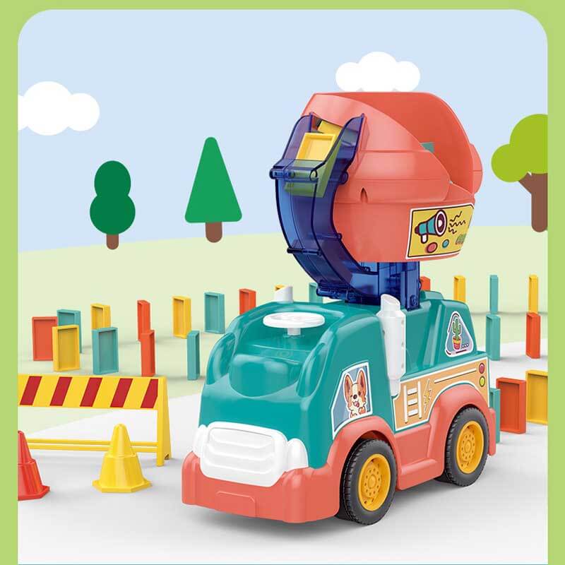 Colorful Automatic Domino Block Train Set