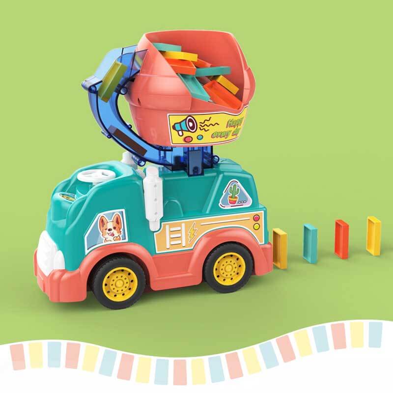 Colorful Automatic Domino Block Train Set
