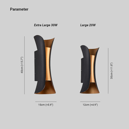 Contemporary Iron Exterior Wall Light
