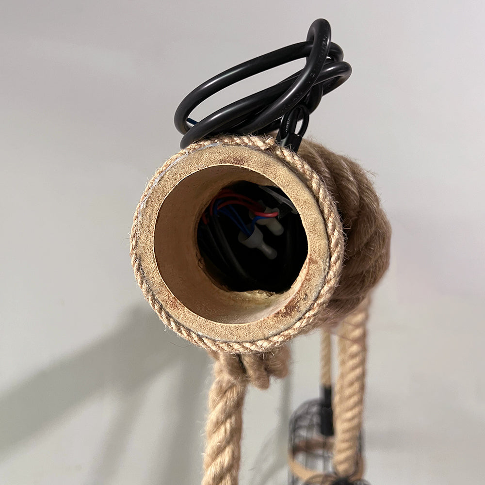 Vintage Industrial Wooden Pendant Light