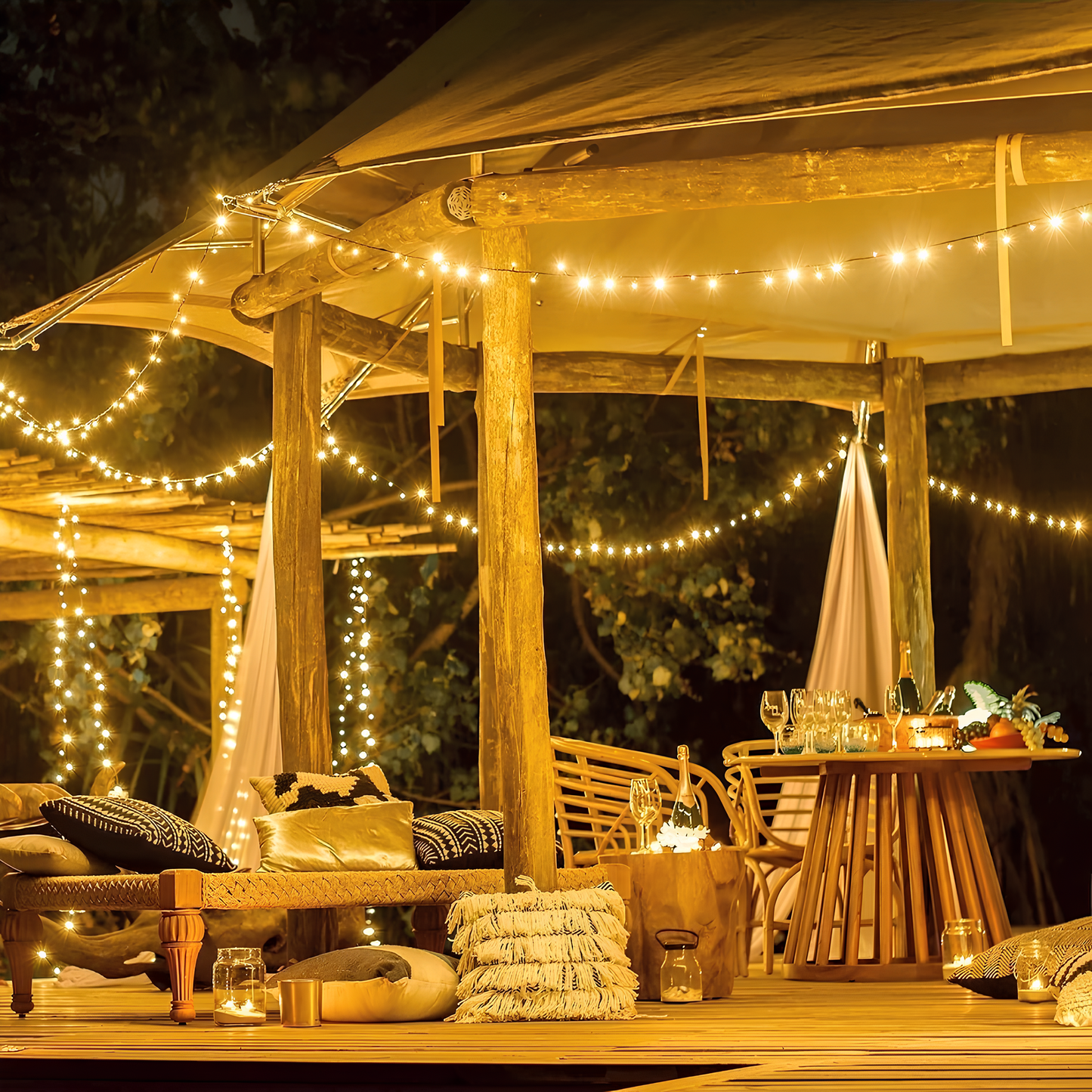 Waterproof Solar String Lights for Yard and Patio
