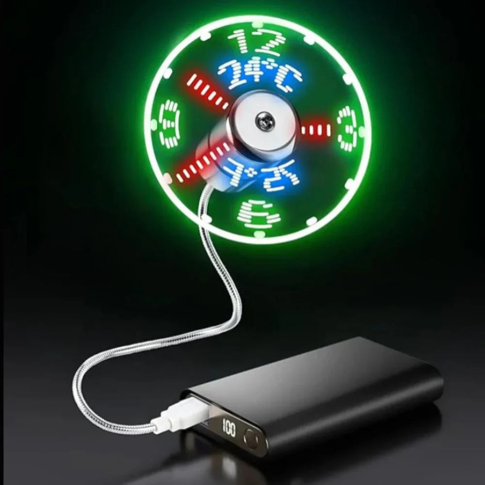Quiet Cooling Desk Clock Fan