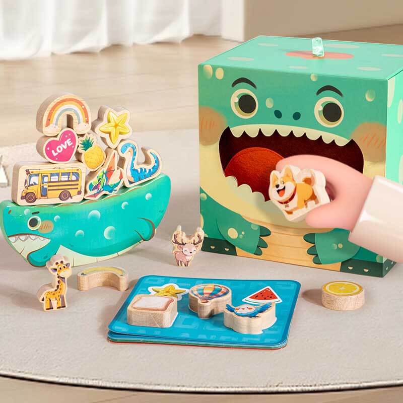 Colorful Wooden Stacking Blocks for Kids