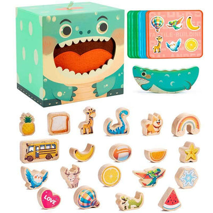 Colorful Wooden Stacking Blocks for Kids - Fesara