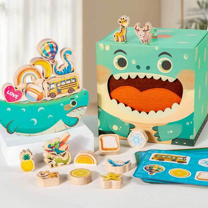 Colorful Wooden Stacking Blocks for Kids