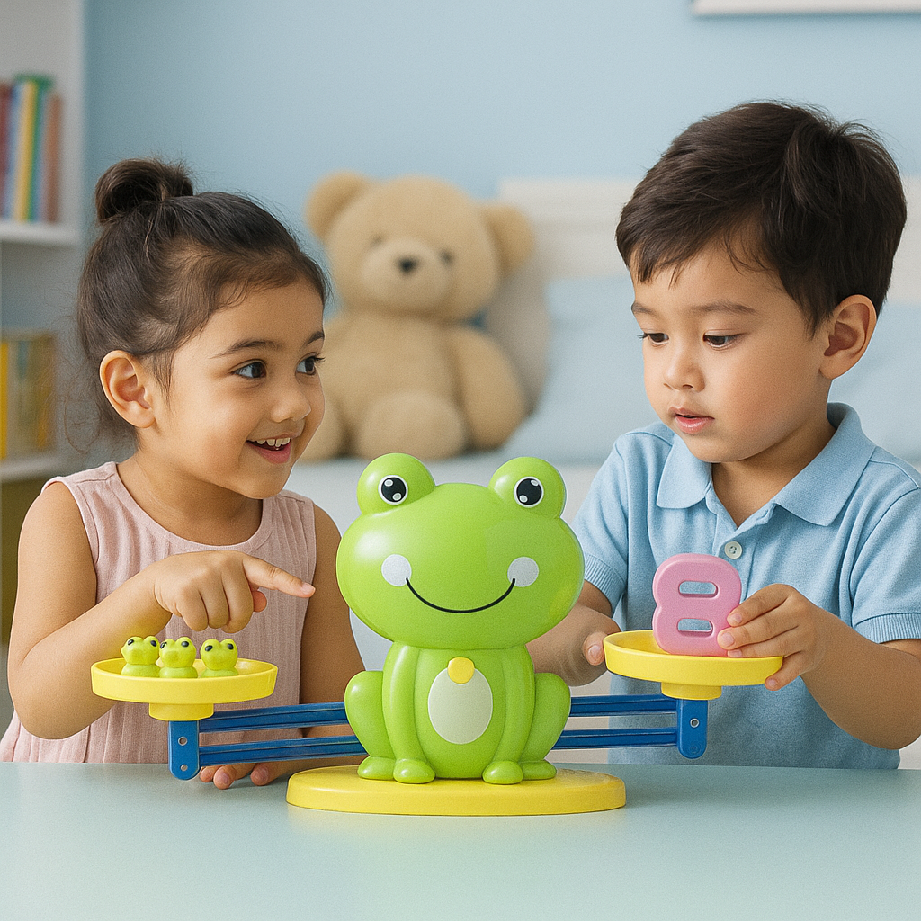 Colorful Learning Frog Math Balance Game - Fesara