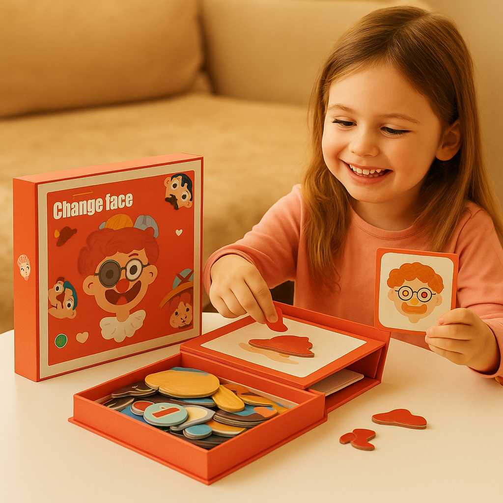 Fun Kids Leather Emotion Puzzle Toy
