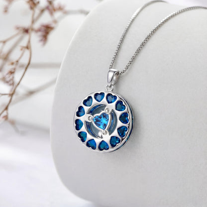 Luxurious 18K Gold Birthstone Moon Necklace