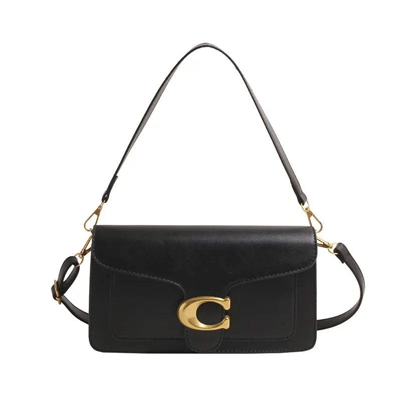 2025 New Women's High-End Pure Color Simple Square Bag Multi-Layer Commuting Single Shoulder Bag Neutral Minimalist Style 4