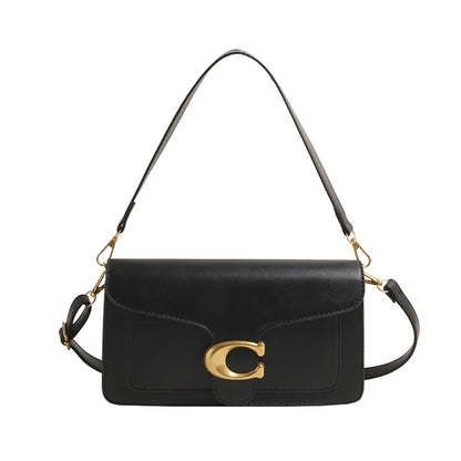2025 New Women's High-End Pure Color Simple Square Bag Multi-Layer Commuting Single Shoulder Bag Neutral Minimalist Style 7
