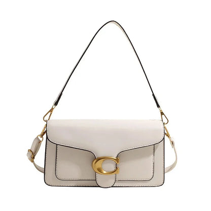 2025 New Women's High-End Pure Color Simple Square Bag Multi-Layer Commuting Single Shoulder Bag Neutral Minimalist Style 8