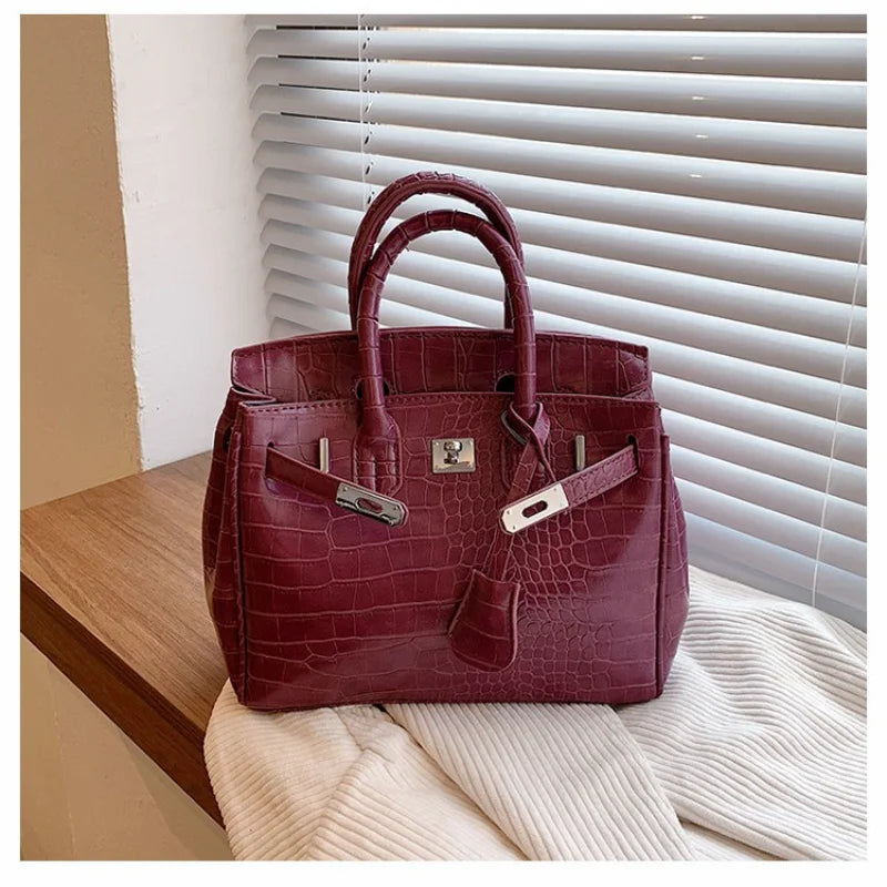 2025 Stone Texture Tote Bag for Women, Spacious Adjustable Shoulder Crossbody, Premium PU Pebbled Leather Commute Essentials 3